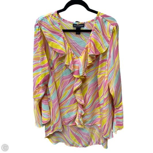 Tunic Long Sleeve By Ashley Stewart In Multi-colored, Size: 1x