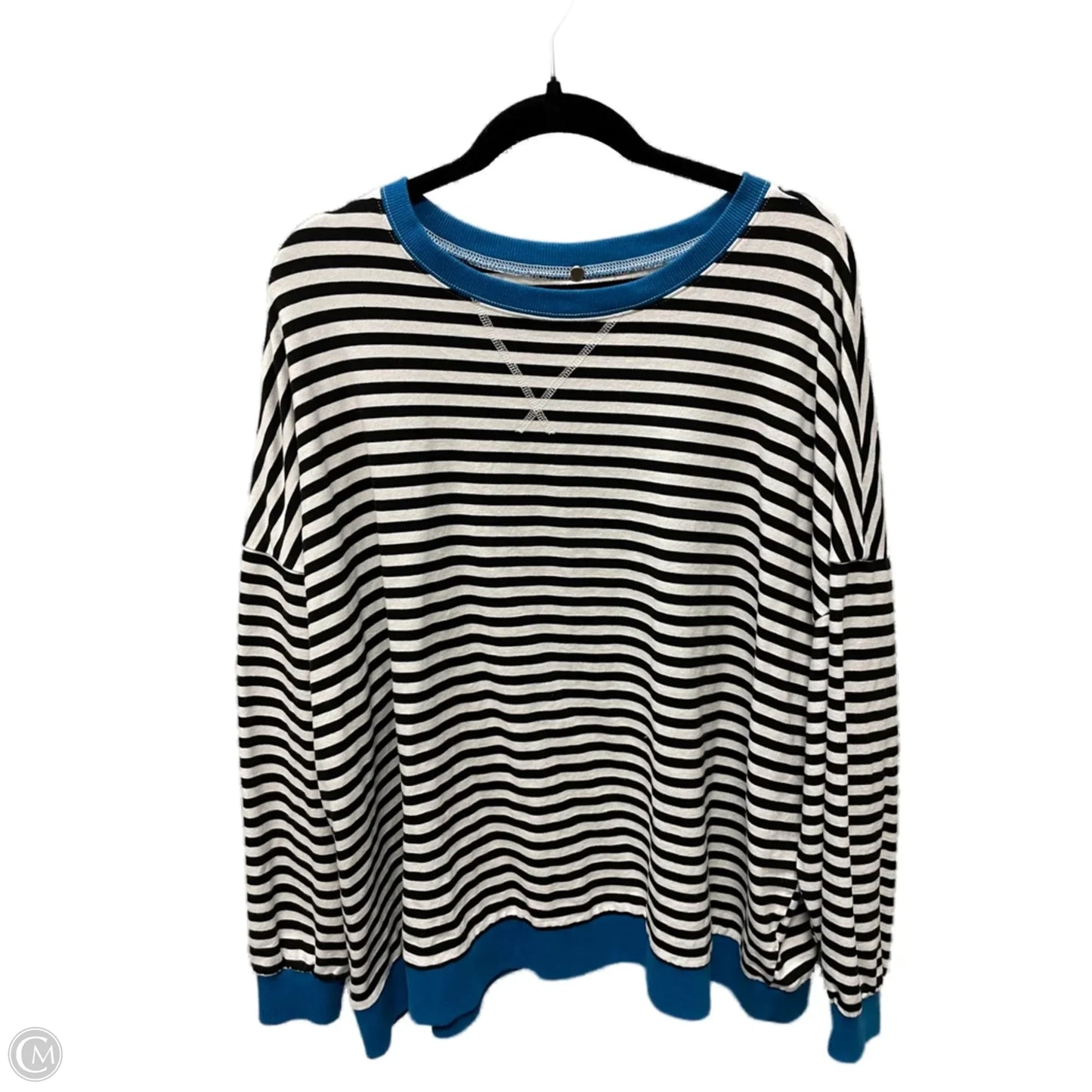 Top Long Sleeve By Clothes Mentor In Striped Pattern, Size: 4x