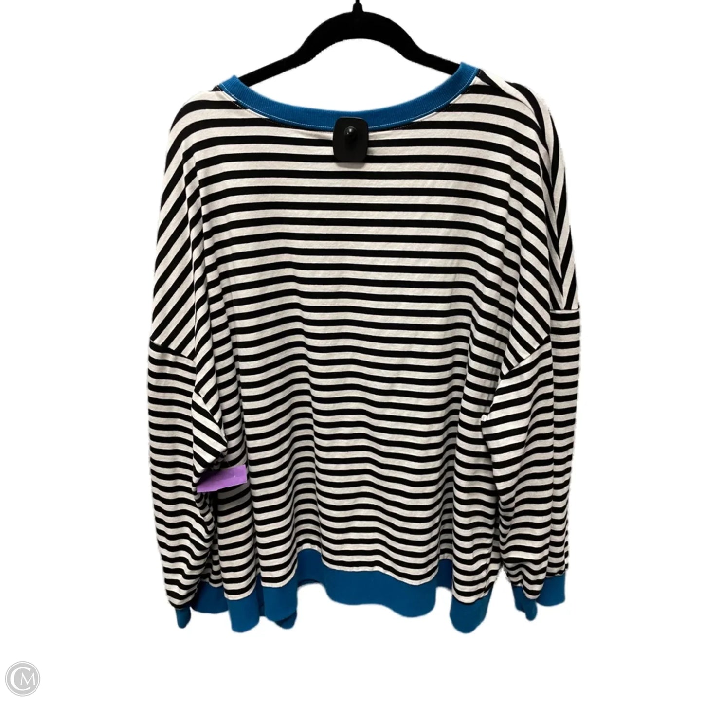 Top Long Sleeve By Clothes Mentor In Striped Pattern, Size: 4x
