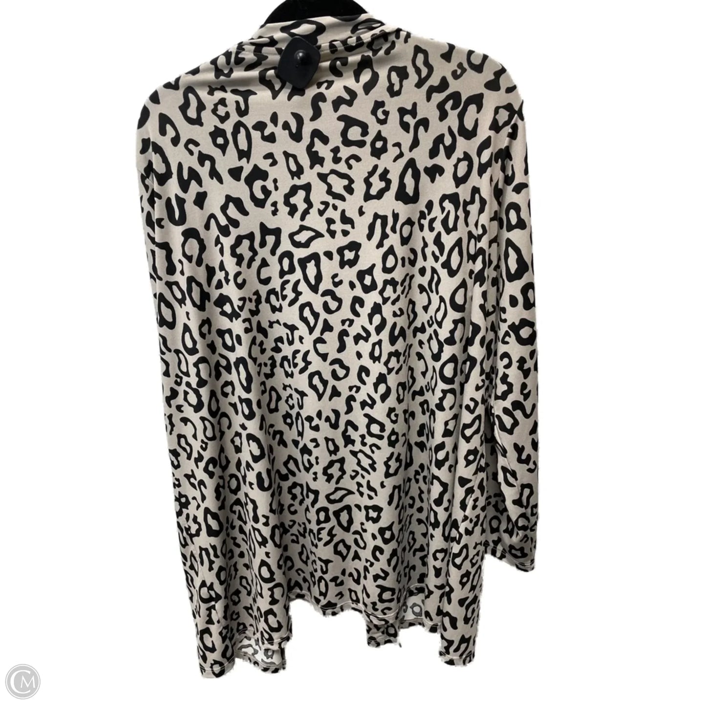 Cardigan By Tickled Teal In Leopard Print, Size: 3x