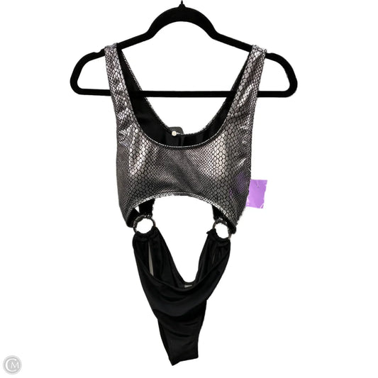 Swimsuit By Clothes Mentor In Black & Silver, Size: Xl
