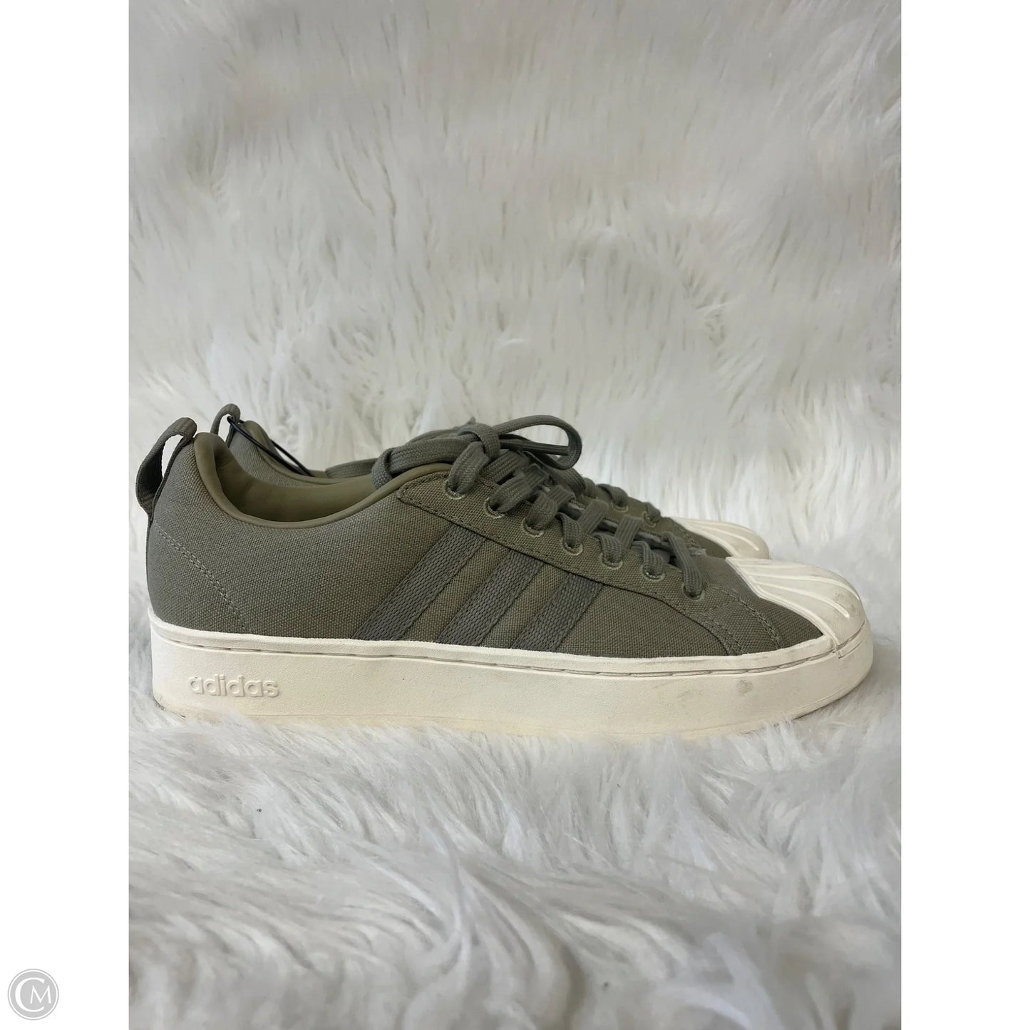 Shoes Sneakers By Adidas In Green & White, Size: 8.5
