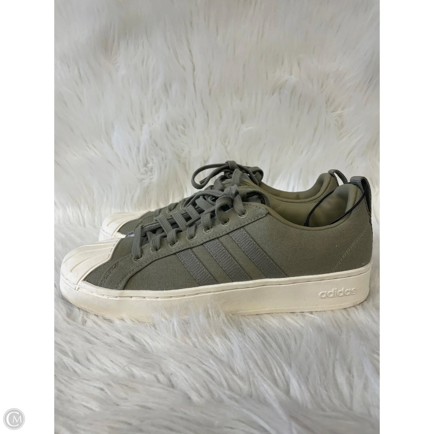 Shoes Sneakers By Adidas In Green & White, Size: 8.5
