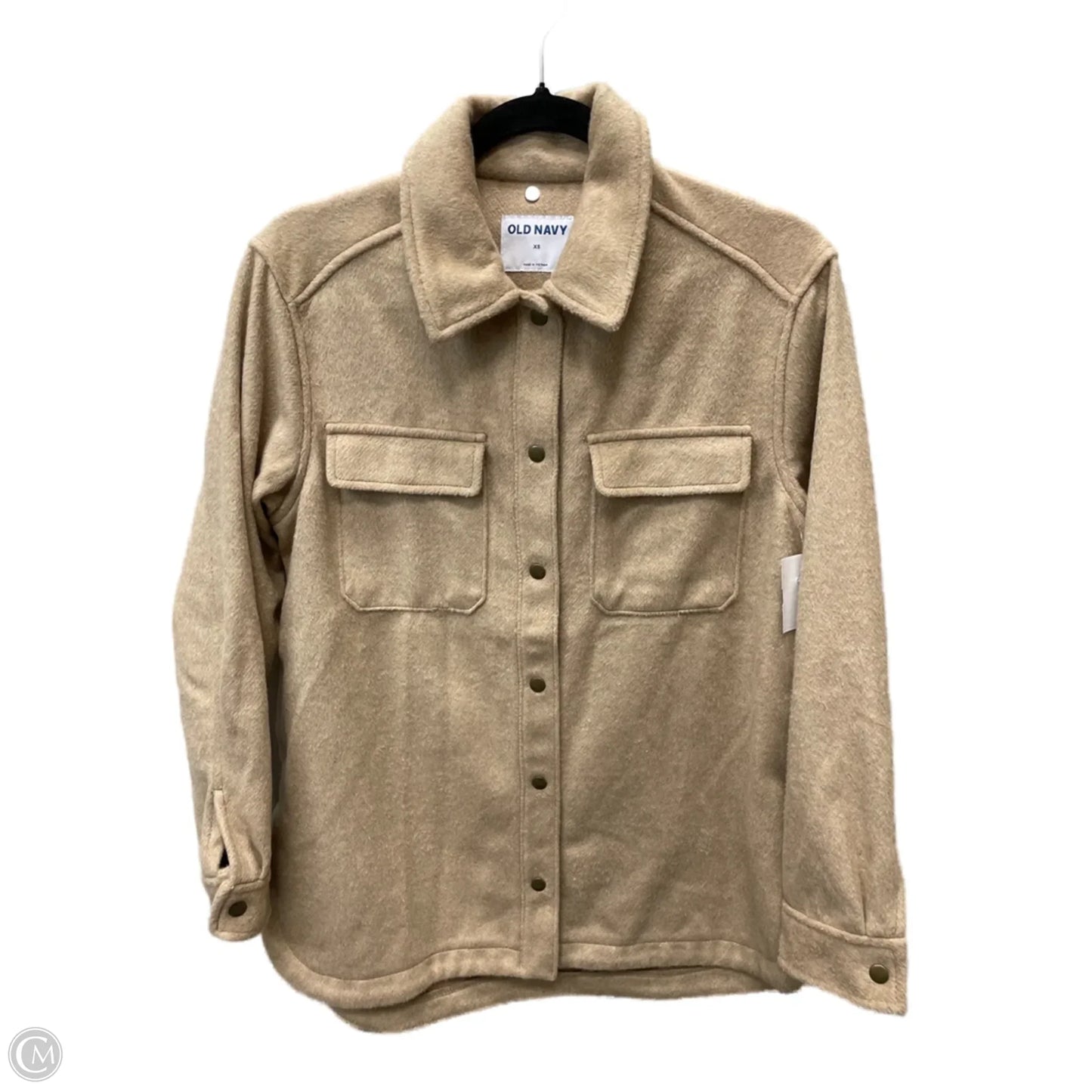 Jacket Shirt By Old Navy In Tan, Size: Xs