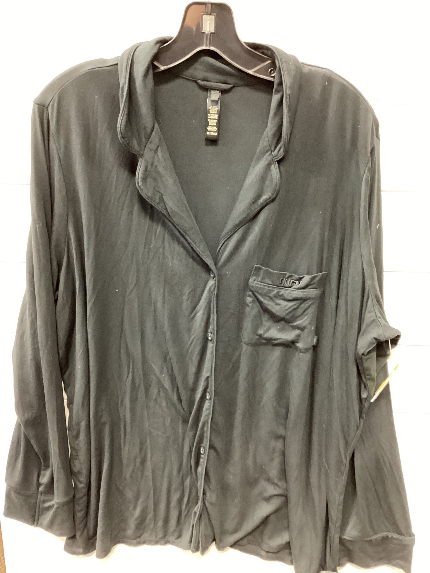 Top Ls By Skims In Black, Size:2X