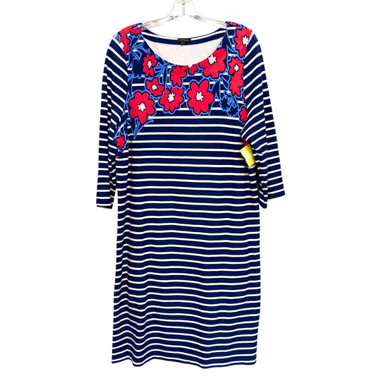 Dress Casual Midi By Talbots In Blue & Red, Size:Xl