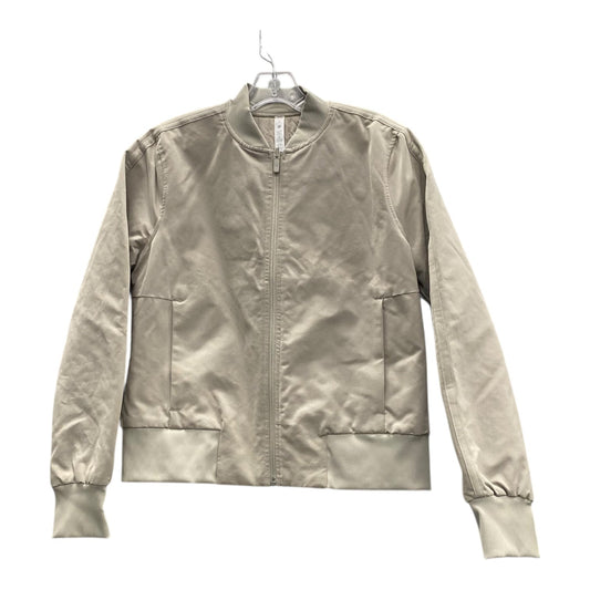 Athletic Jacket By Lululemon In Cream, Size:M