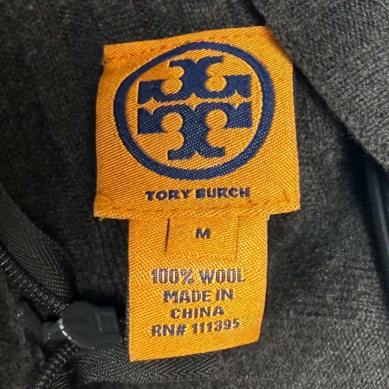 Wool Funnel Neck Sweater Designer By Tory Burch In Brown, Size: M