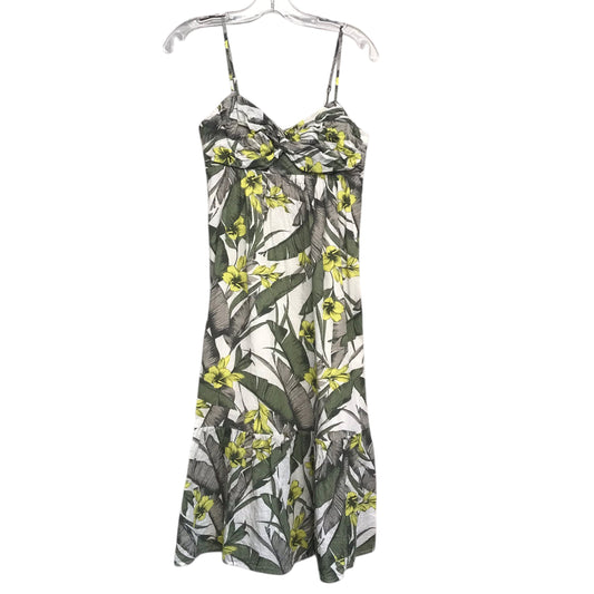Dress Casual Midi By Banana Republic In Green & Grey, Size:Xs