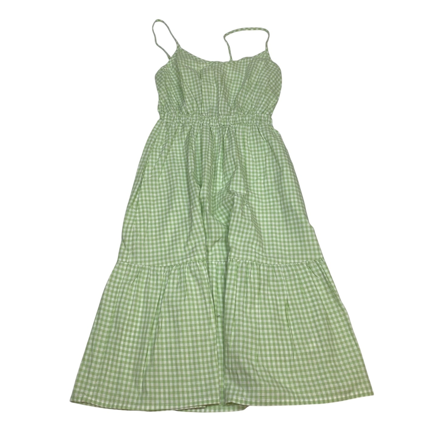 Dress Casual Short By Lascana In Green & White, Size:Xs