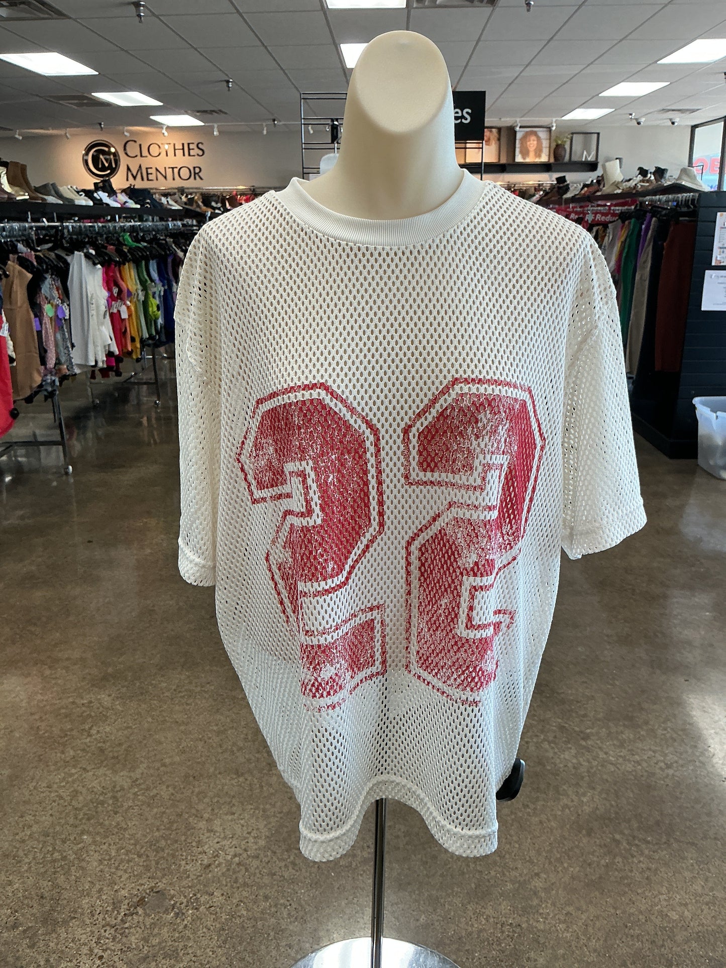 Top Ss By H&M In Red & White, Size:S
