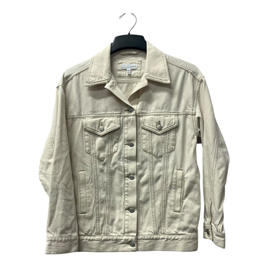 Jacket Denim By Loft In Cream, Size:Xxs