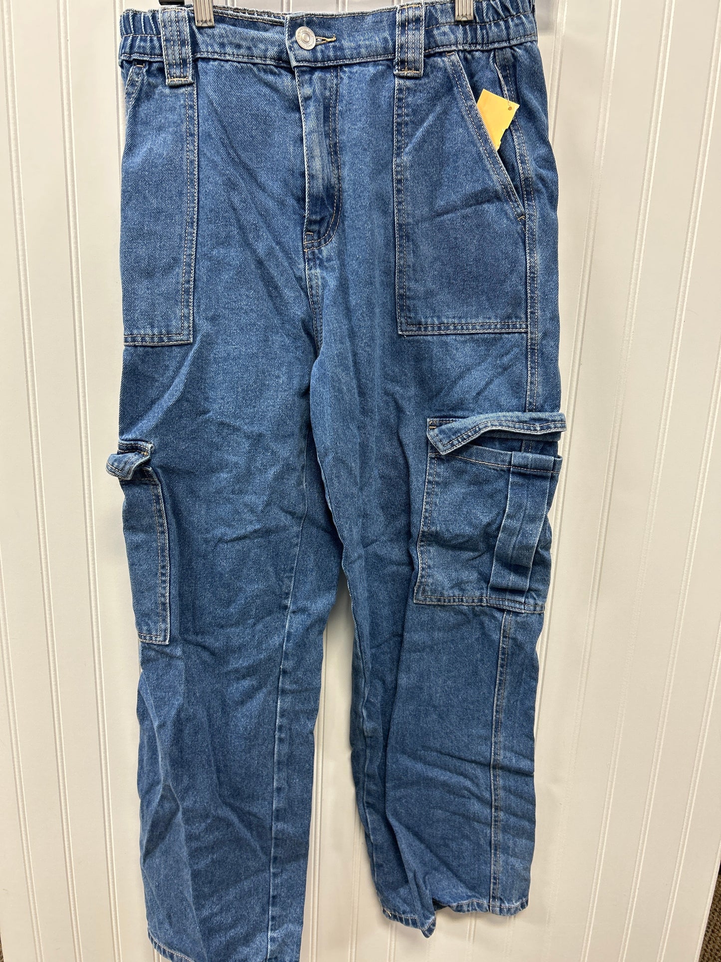 Pants Cargo & Utility By Wax Jean In Blue Denim, Size:12