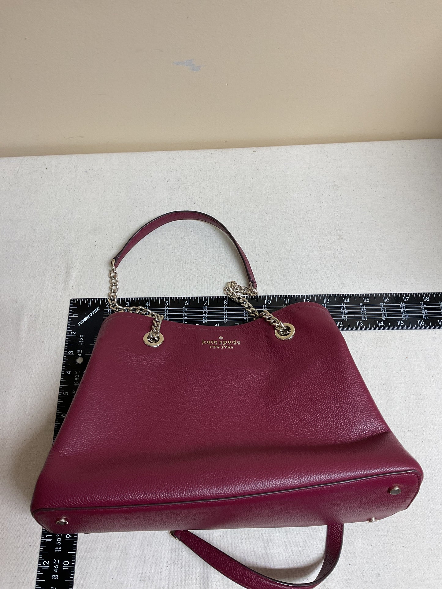 Handbag Designer By Kate Spade In Maroon, Size:Medium