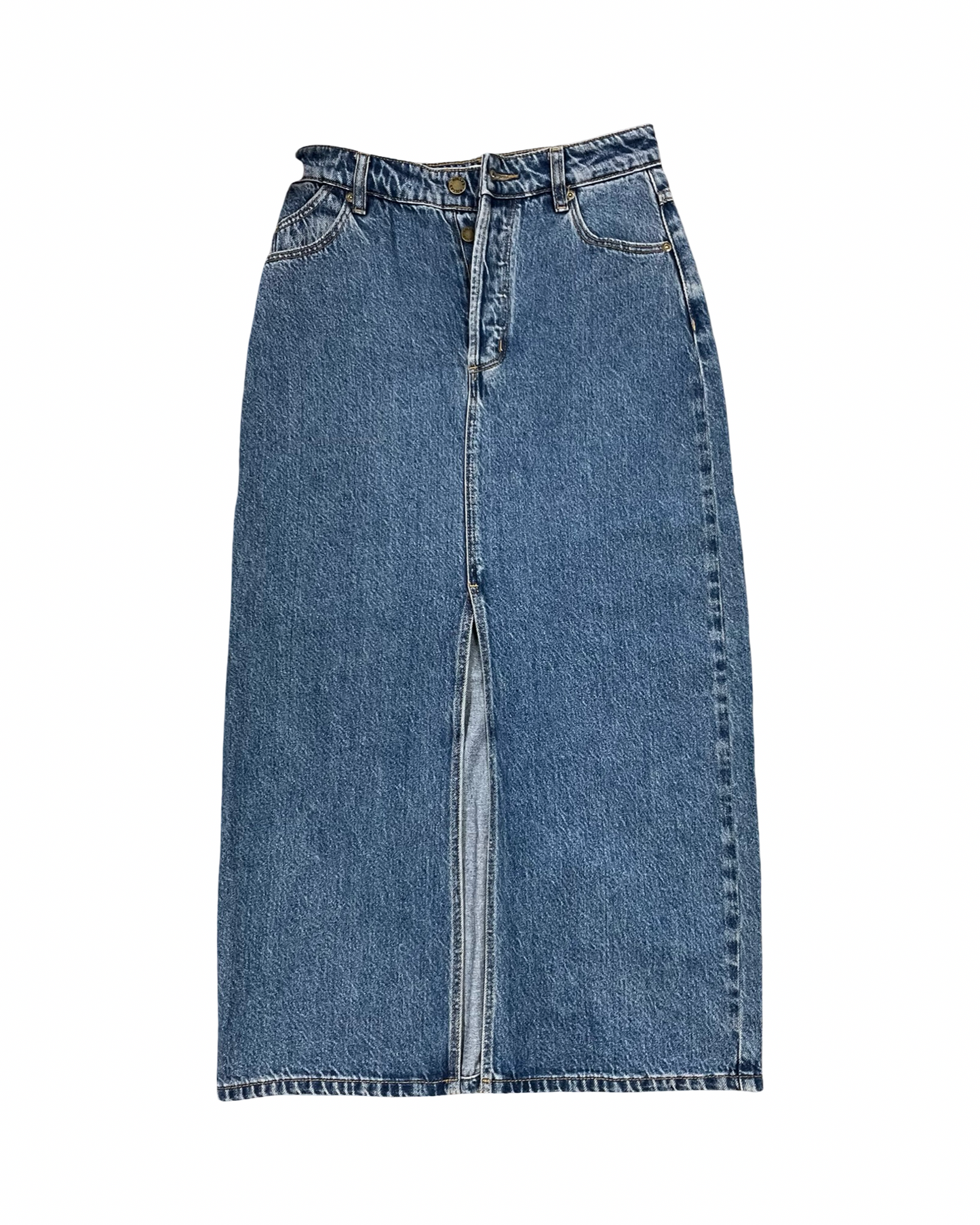 Skirt Maxi By Rollas In Blue Denim, Size:2