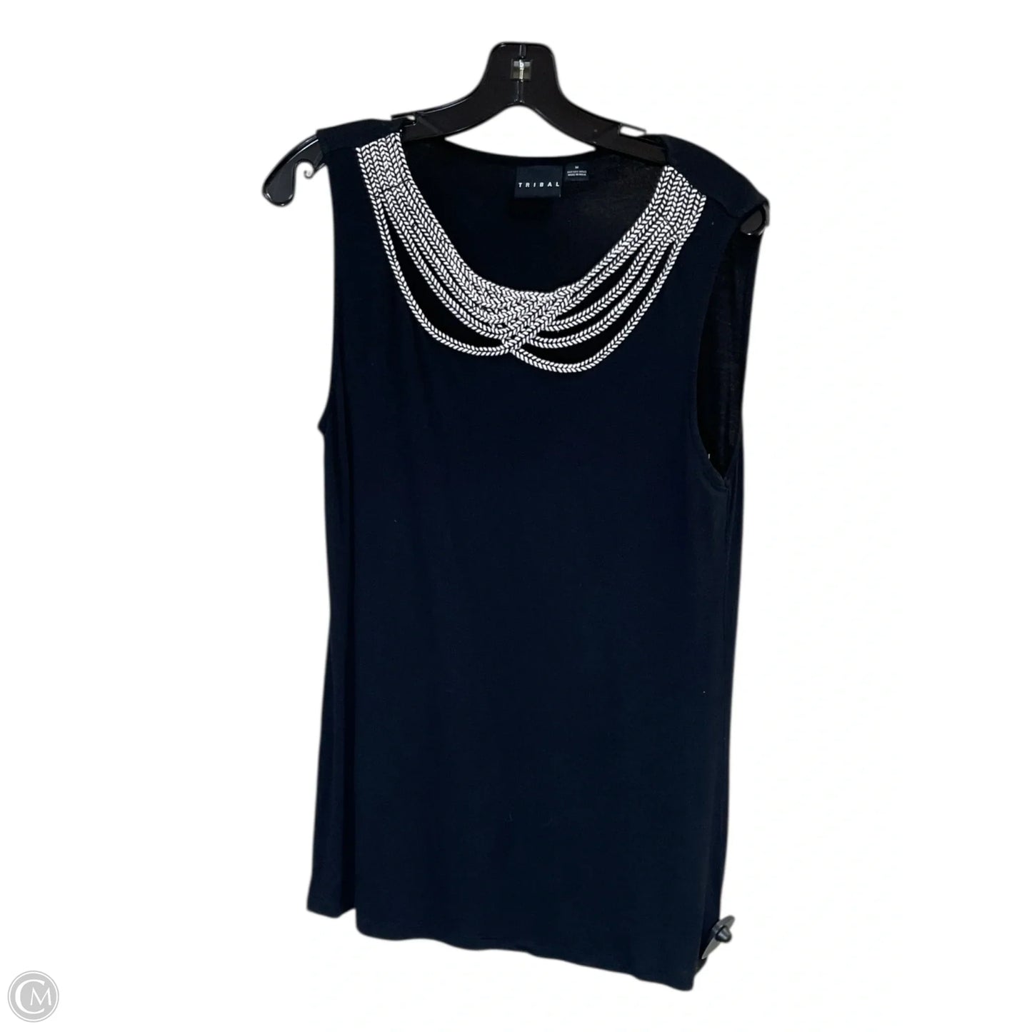 Top Sleeveless By Tribal In Black, Size: M
