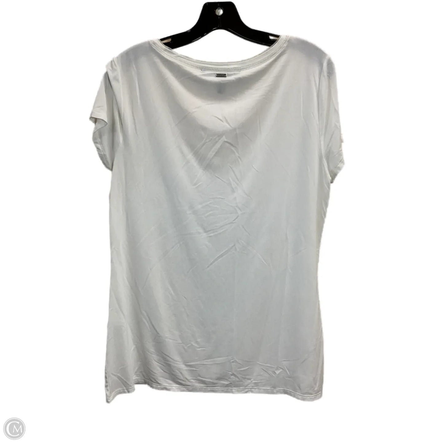 Top Short Sleeve By White House Black Market In Cream, Size: L
