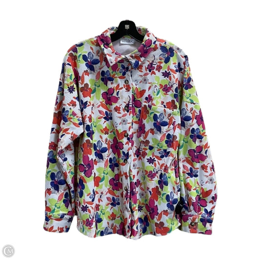 Jacket Shirt By Clothes Mentor In Multi-colored, Size: M