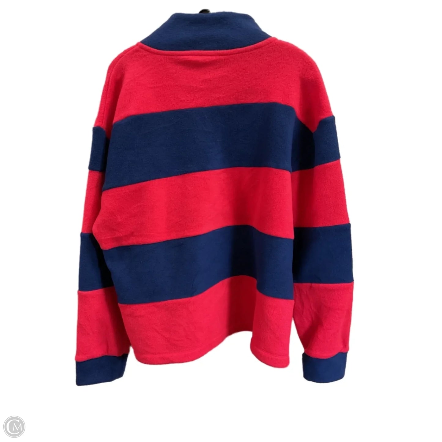 Sweatshirt Collar By Pink In Blue & Red, Size: L