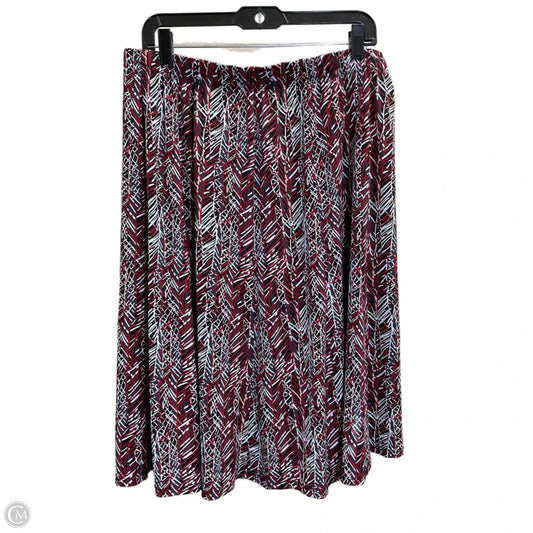 Skirt Midi By Cj Banks In Black & Red, Size: 1x