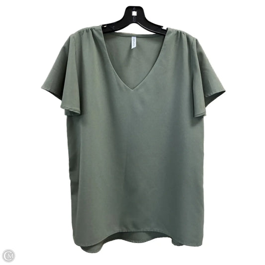 Top Short Sleeve By Clothes Mentor In Green, Size: M