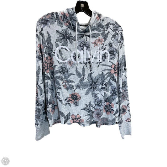 Top Long Sleeve By Calvin Klein In Grey, Size: M