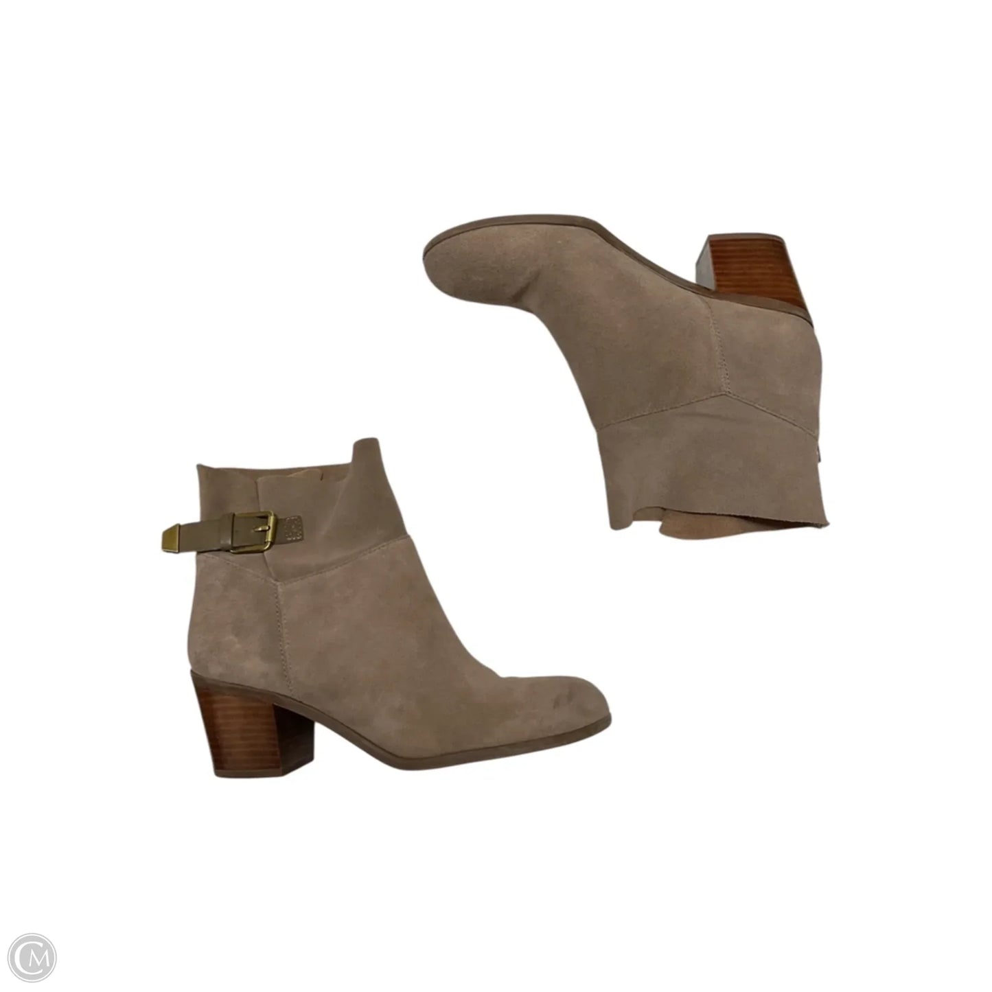Boots Ankle Heels By Franco Sarto In Taupe, Size: 8.5