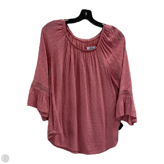 Top Short Sleeve By Cupio In Peach, Size: M