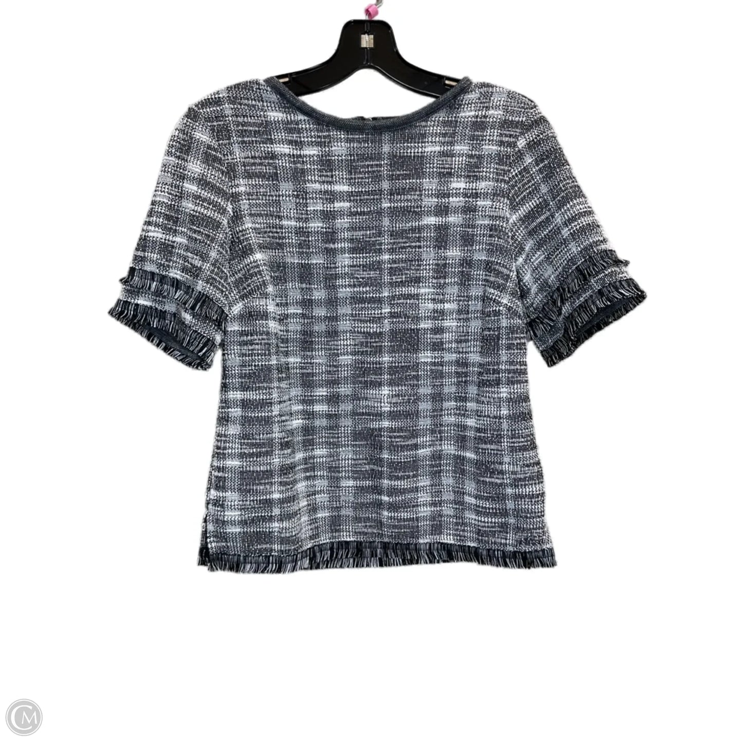 Top Short Sleeve By Banana Republic In Black & White, Size: Xs