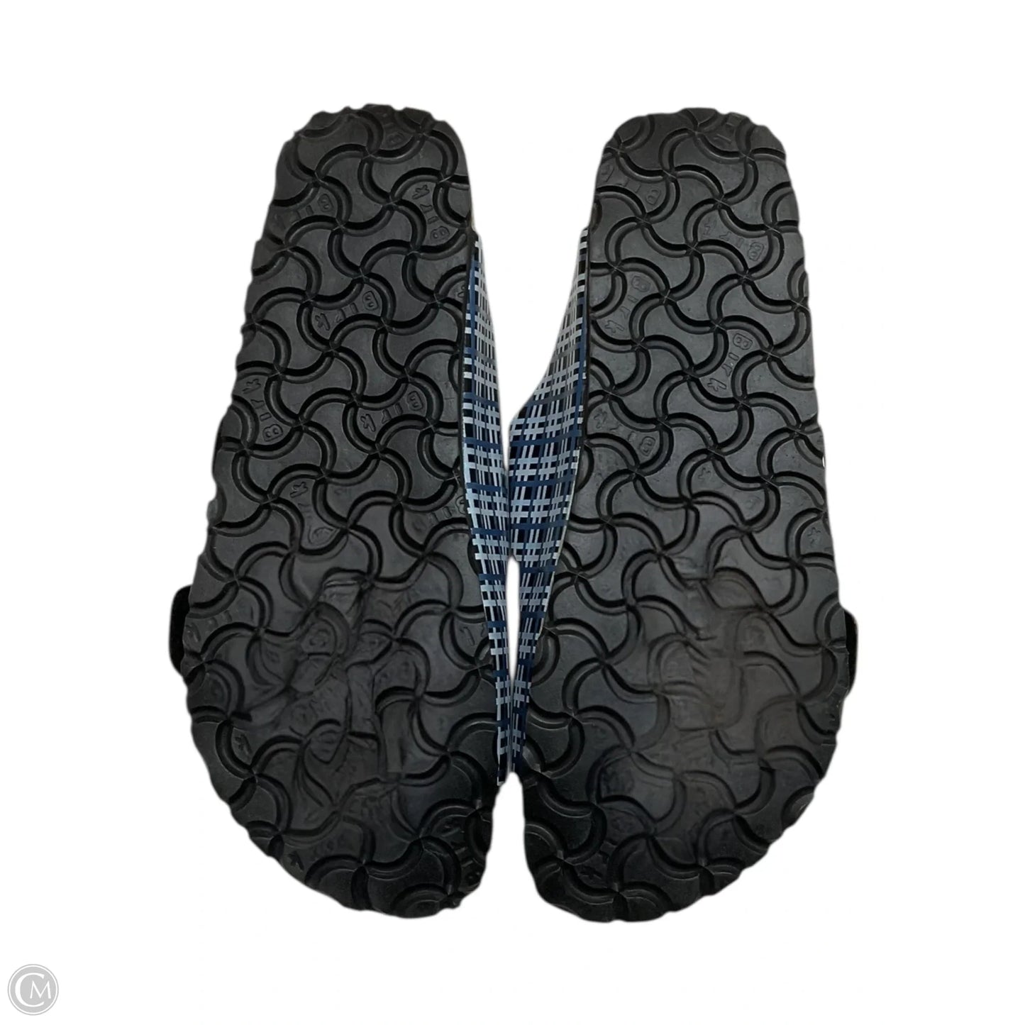 Sandals Flats By Birkenstock In Black & Blue, Size: 7.5