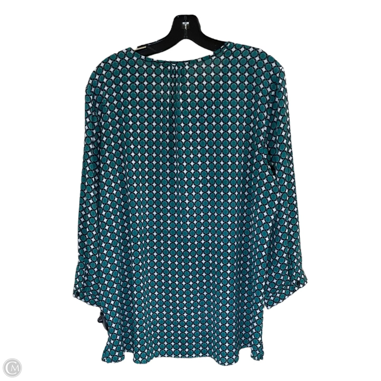 Top 3/4 Sleeve By Van Heusen In Green, Size: Xl