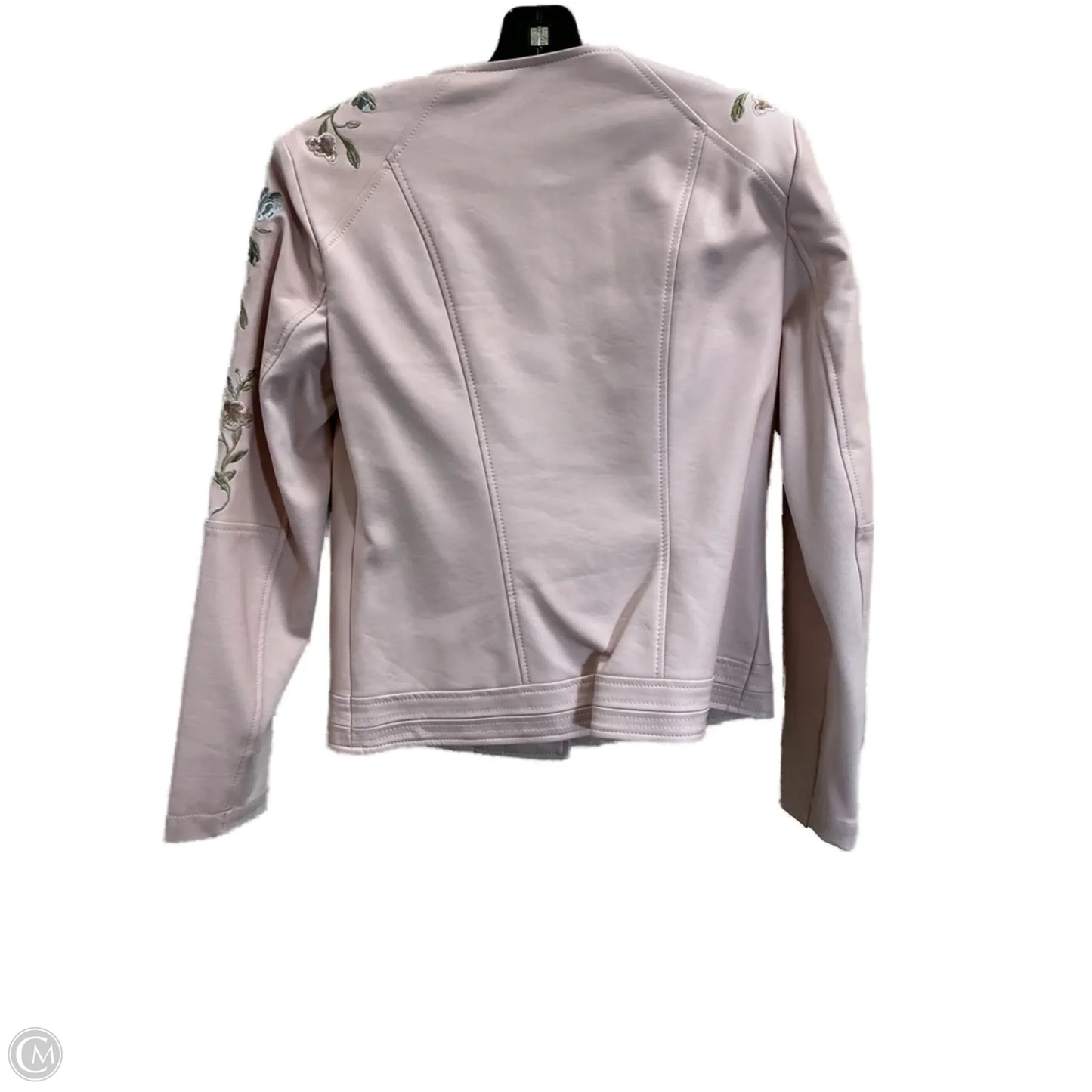 Jacket Moto By Clothes Mentor In Pink, Size: S