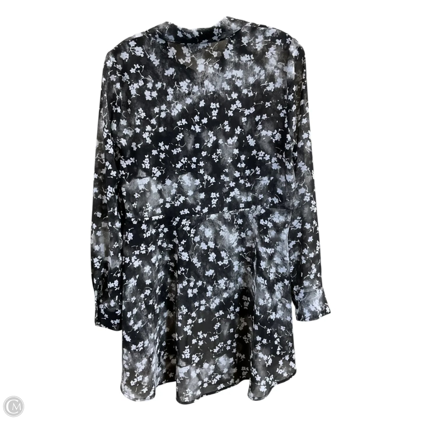 Tunic Long Sleeve By Simply Vera In Black, Size: M