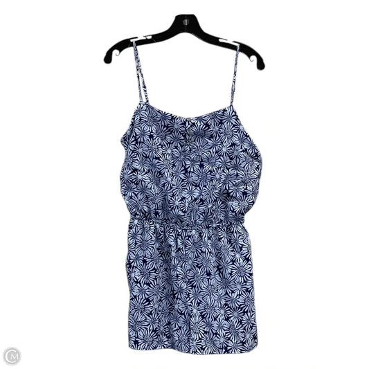 Romper By Clothes Mentor In Blue & White, Size: M