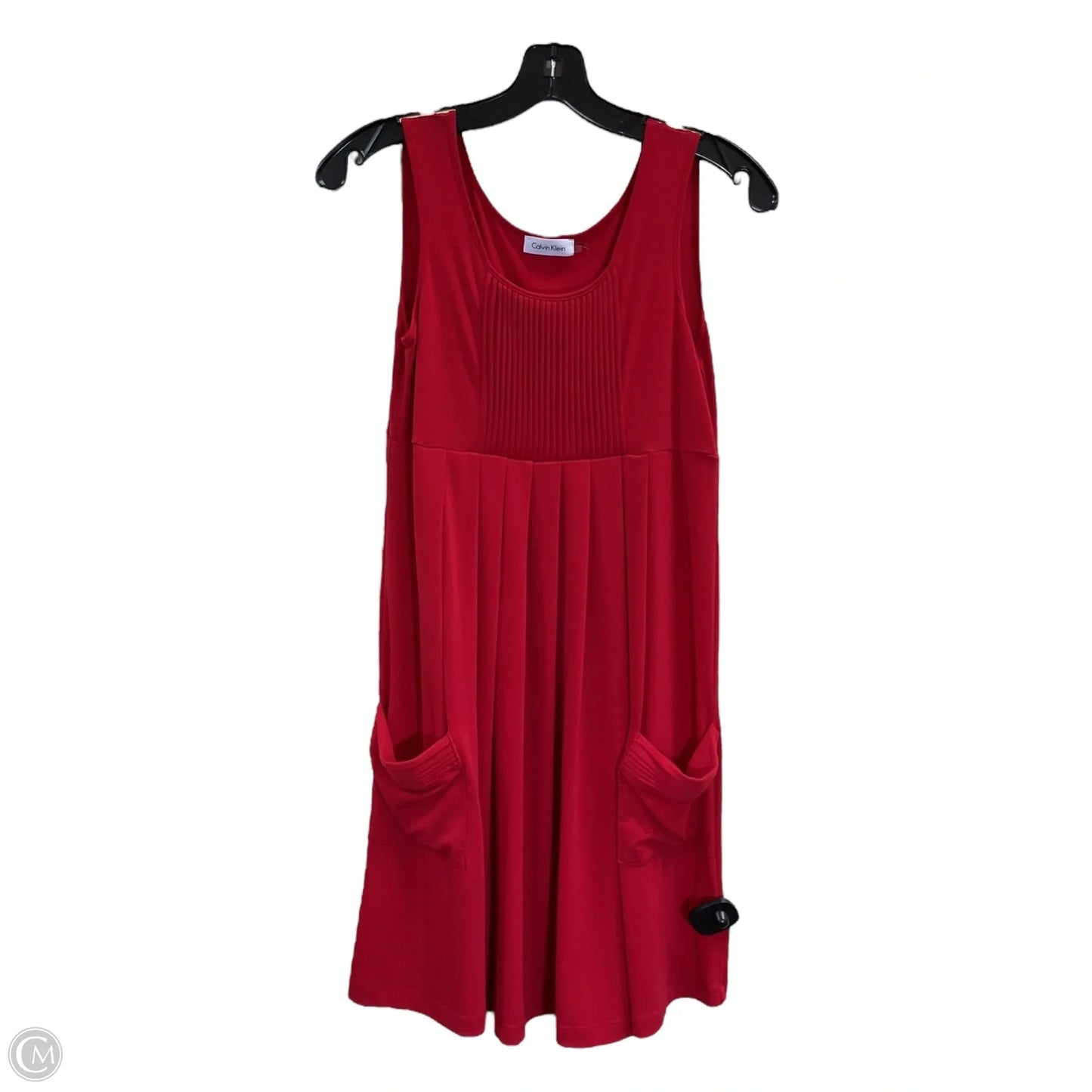 Dress Casual Short By Calvin Klein In Red, Size: S