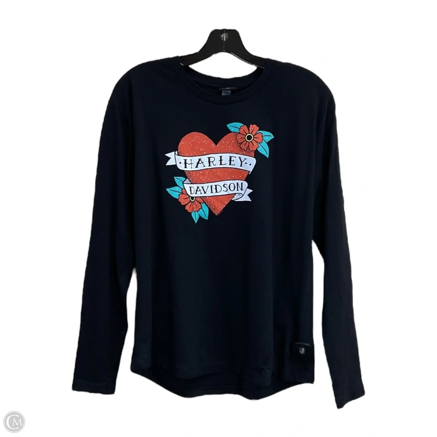 Top Long Sleeve By Harley Davidson In Black, Size: M