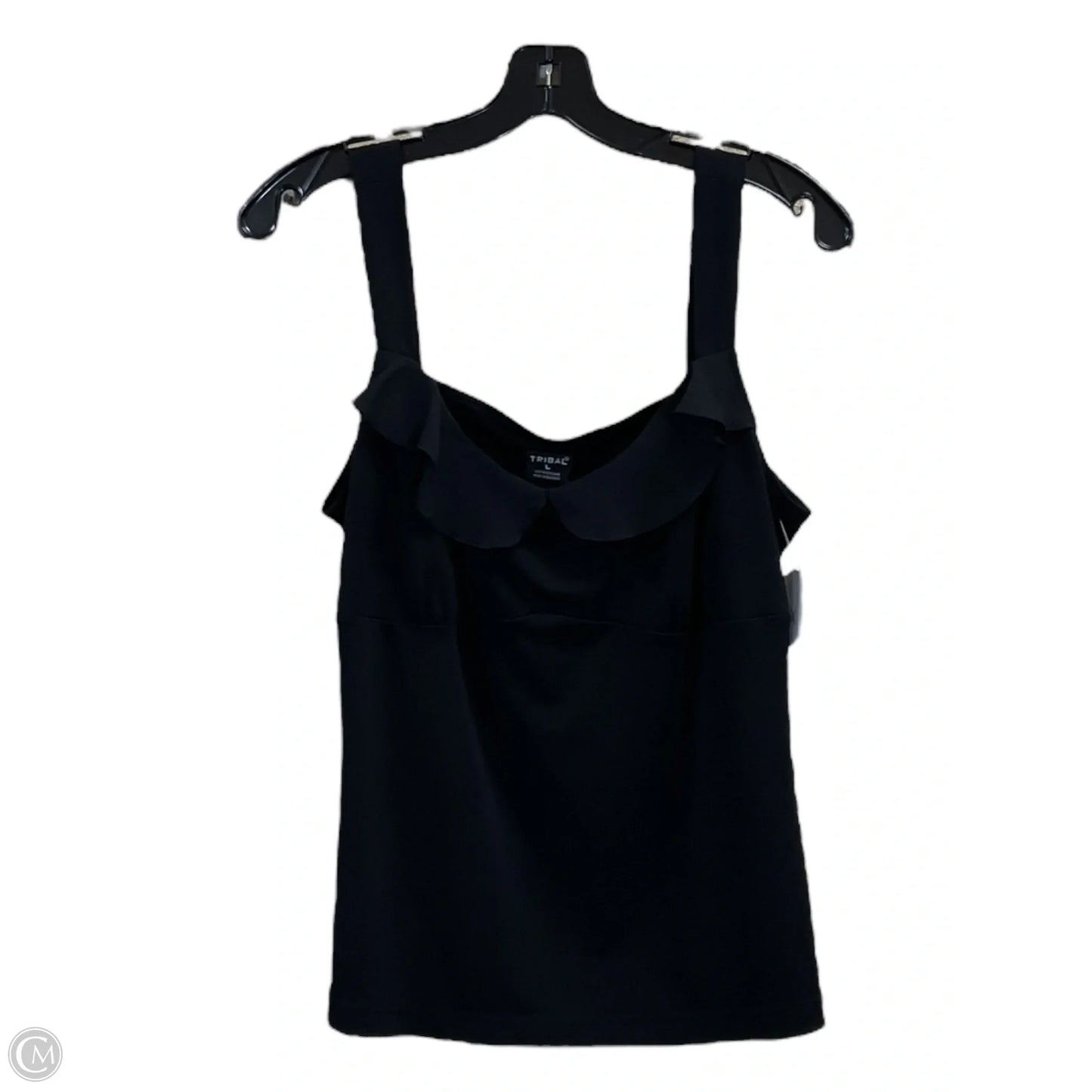 Top Sleeveless By Tribal In Black, Size: L