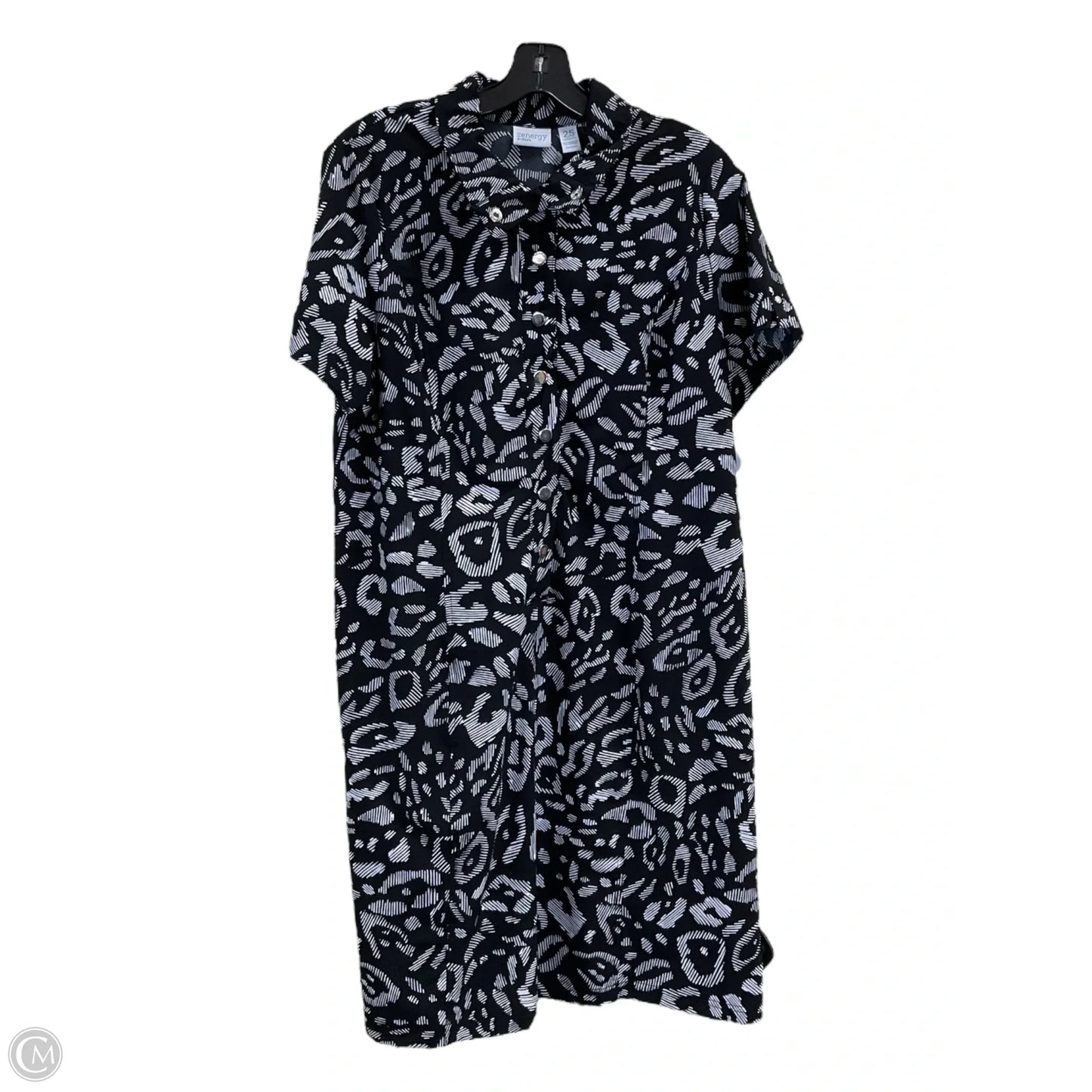 Dress Work By Zenergy By Chicos In Black & White, Size: L