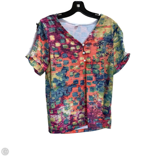 Top Short Sleeve By Clothes Mentor In Multi-colored, Size: S