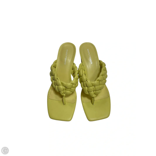 Sandals Heels Block By Marc Fisher In Yellow, Size: 7