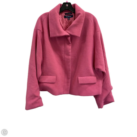 Coat Peacoat By Evan-picone In Pink, Size: Xl