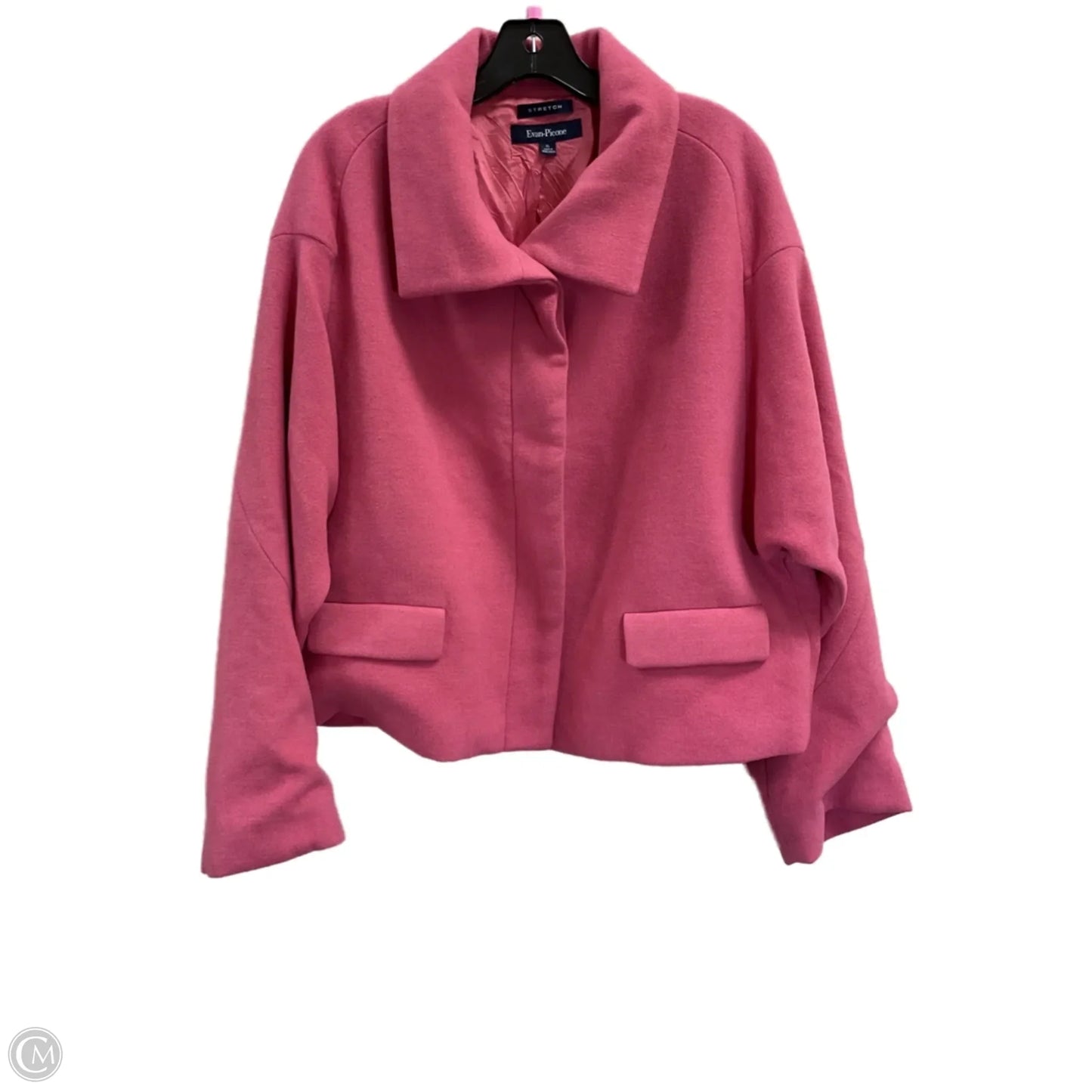 Coat Peacoat By Evan-picone In Pink, Size: Xl