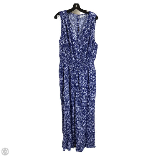 Jumpsuit By Gap In Blue & White, Size: Xl