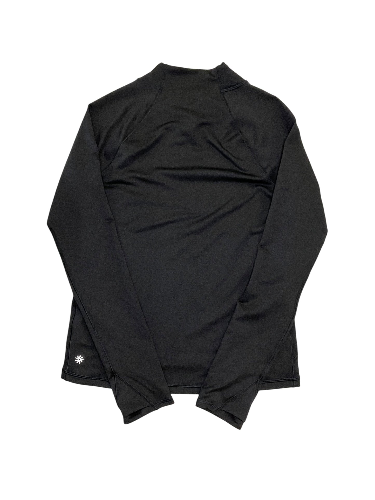 Athletic Top Ls Collar By Athleta In Black, Size:Xxs