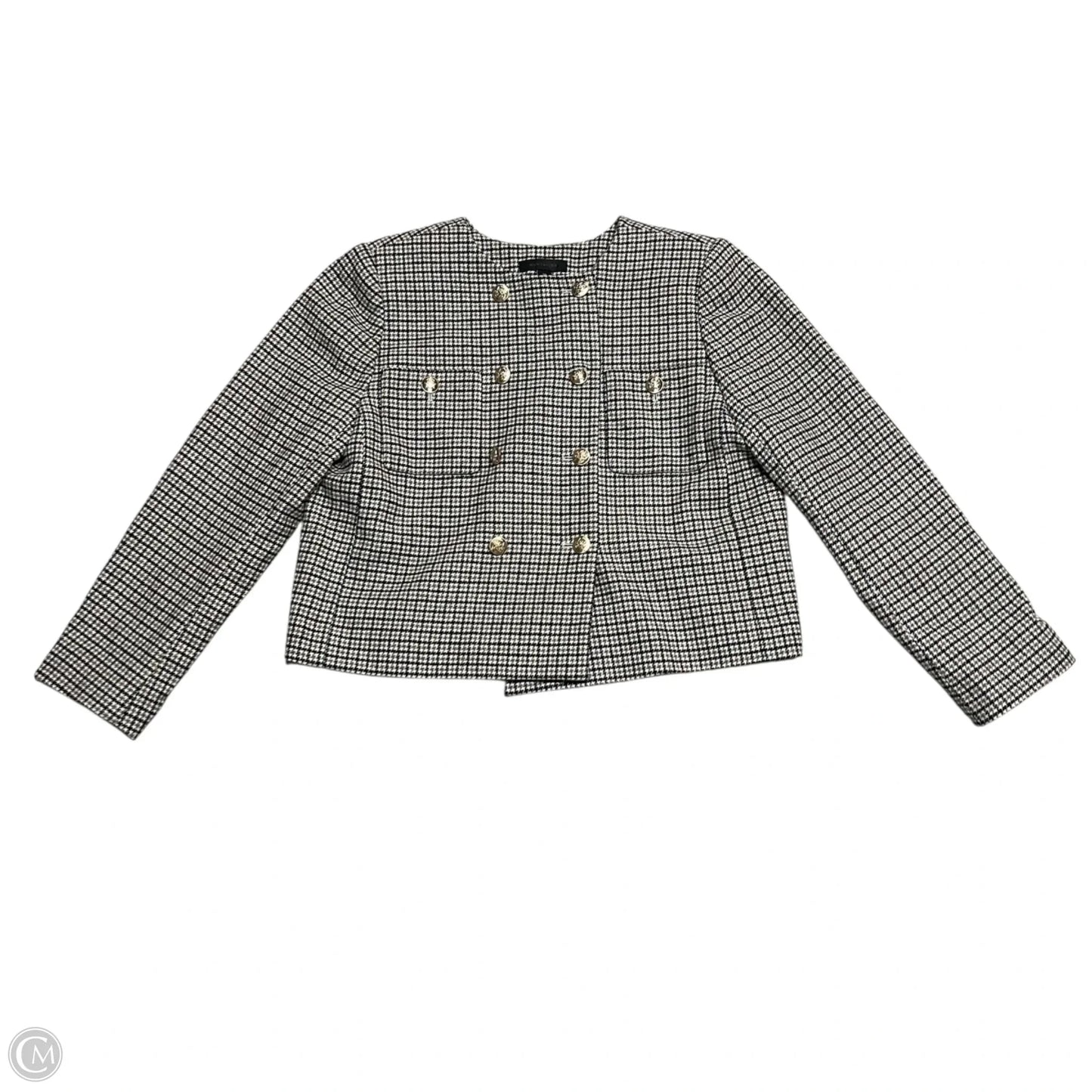 Blazer By Ann Taylor In Brown & Grey, Size: 12p