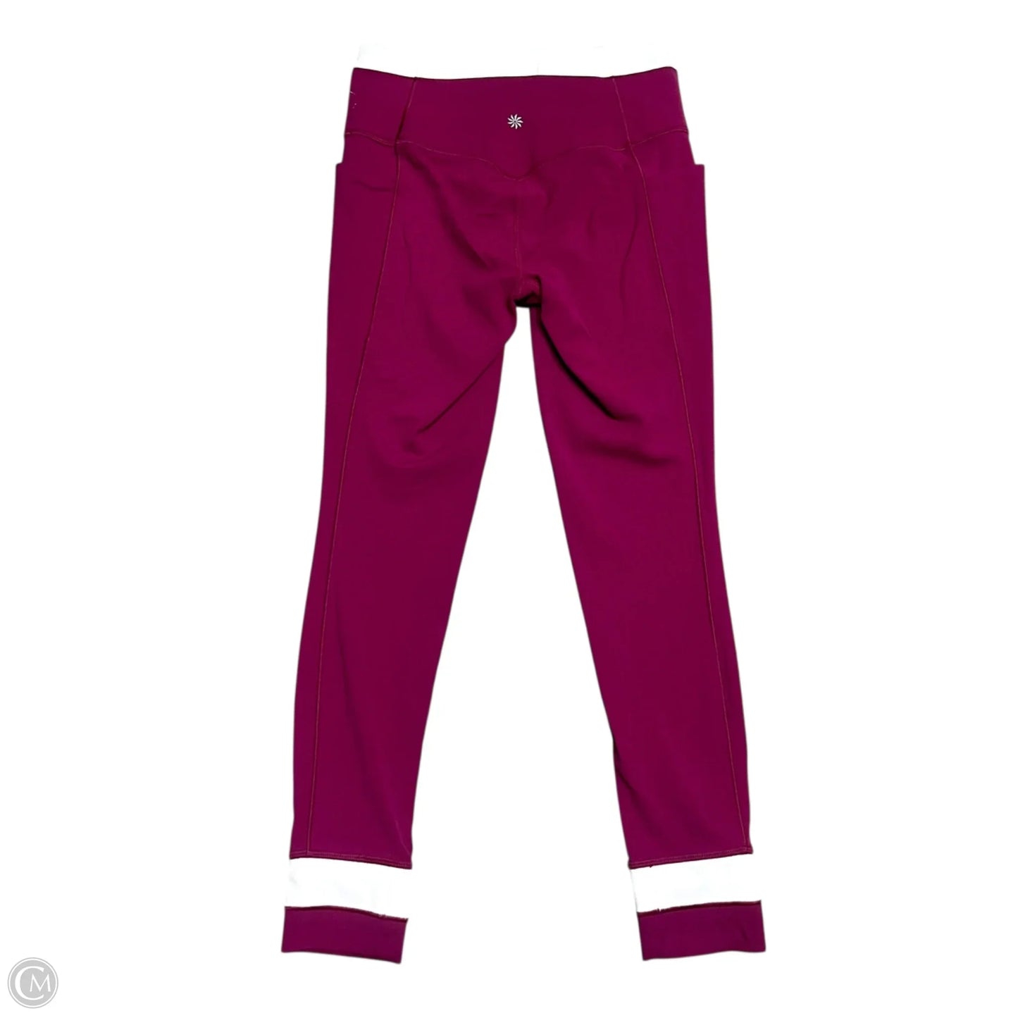 Athletic Leggings By Athleta In Pink & White, Size: S