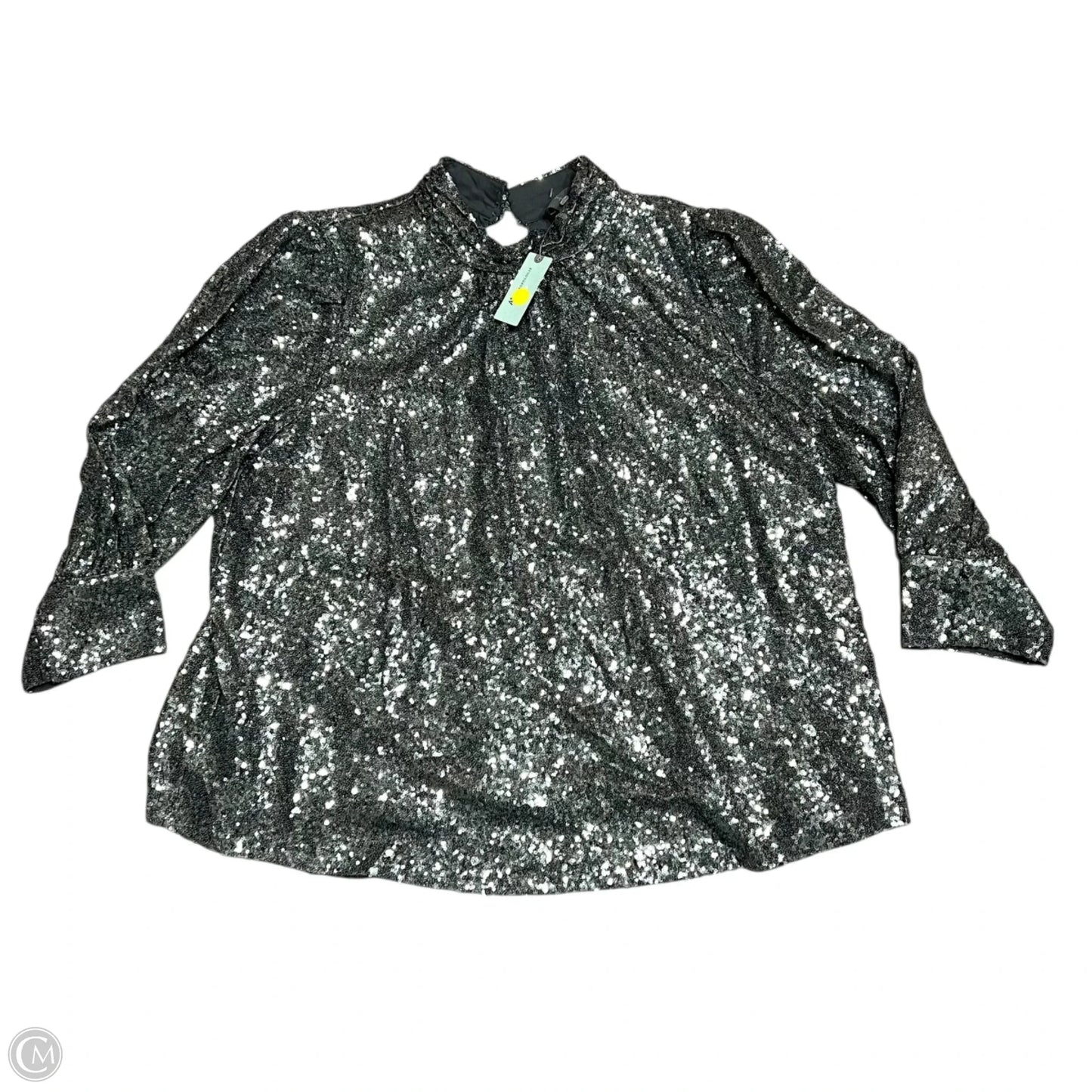 Top Long Sleeve By Anthropologie In Grey, Size: 2x