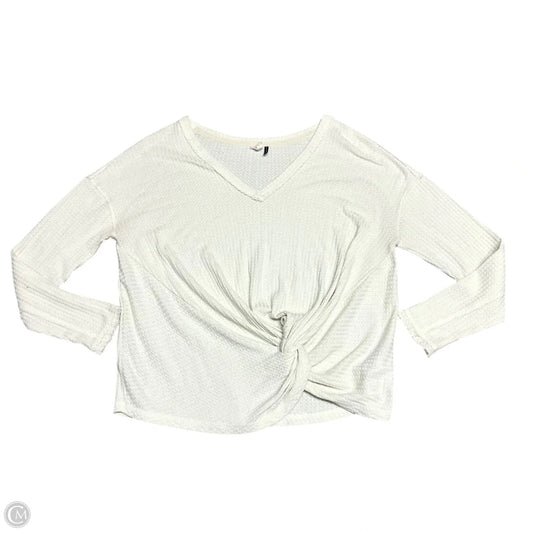 Top Long Sleeve By Anthropologie In White, Size: S