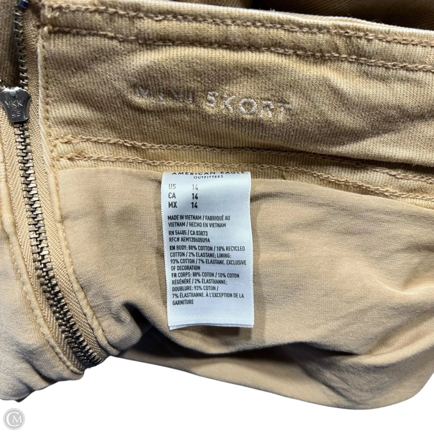 Skirt Mini & Short By American Eagle In Taupe, Size: 12