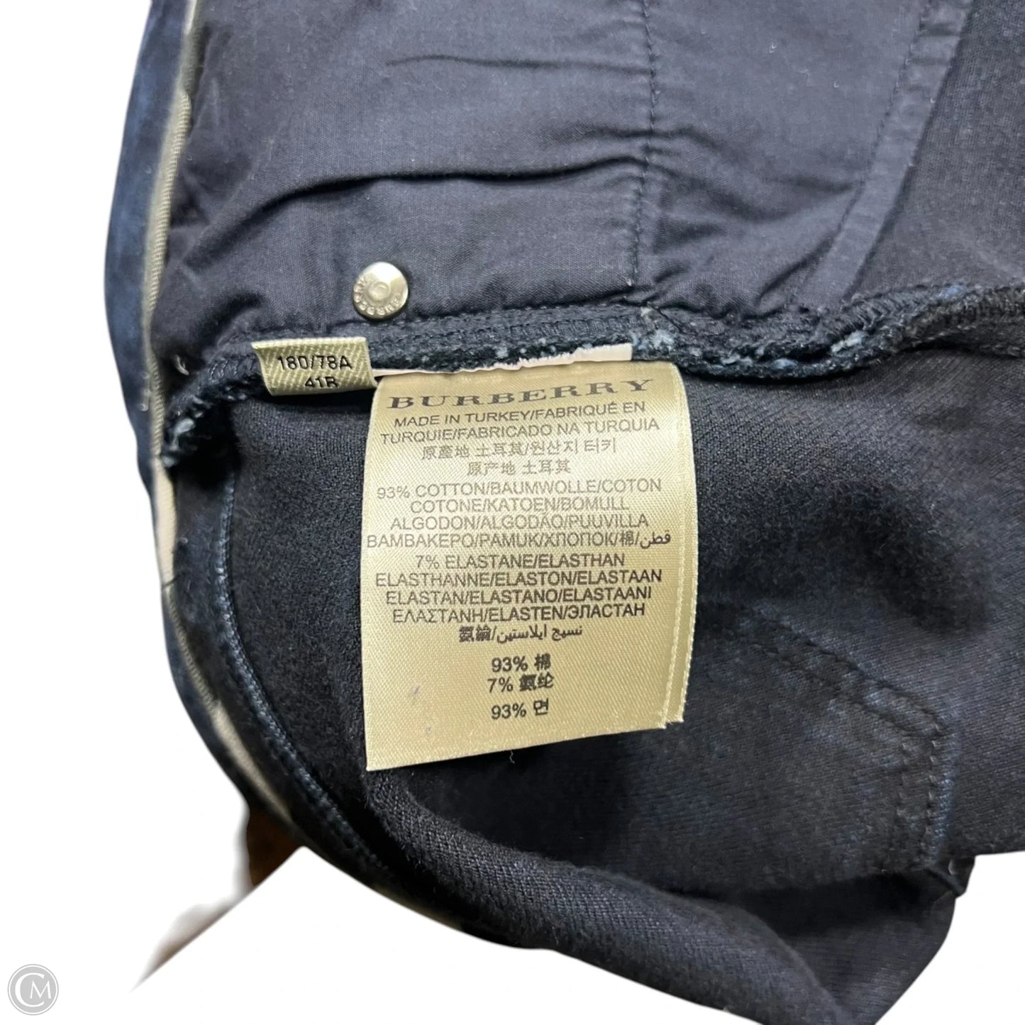 Jeans Luxury Designer By Burberry In Blue Denim, Size: 12